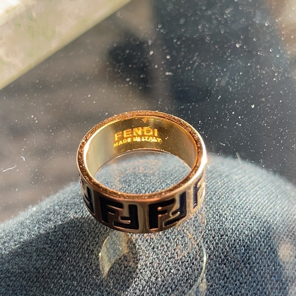 Fendi Gold and Black Ring